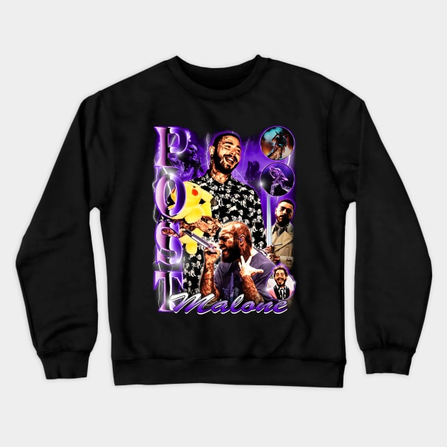 Post malone vintage rap tee Crewneck Sweatshirt by BVNKGRAPHICS